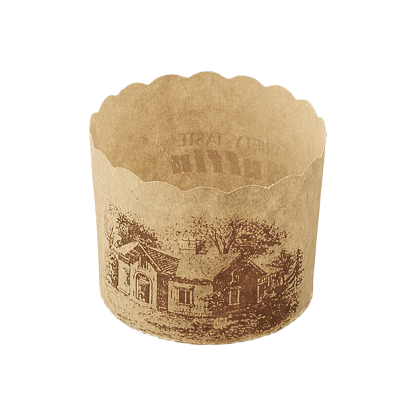 M404 マフィンカップ (ハウス柄茶色)　100枚