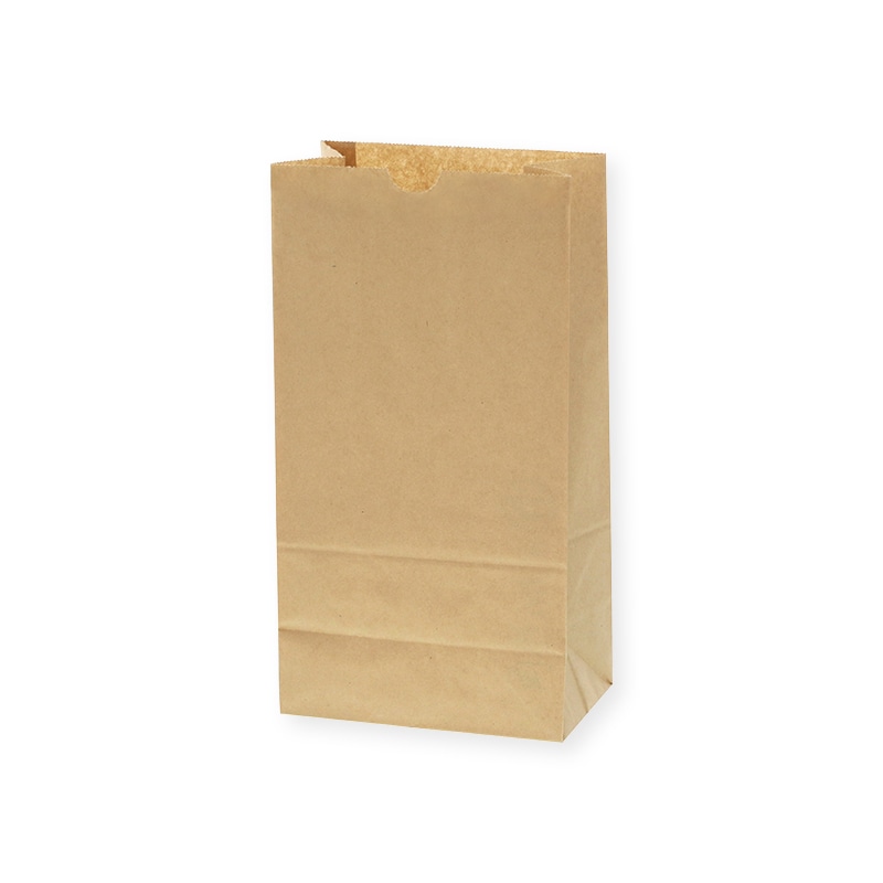 HEIKO 角底紙袋No.６ 未晒(茶色)無地 100枚