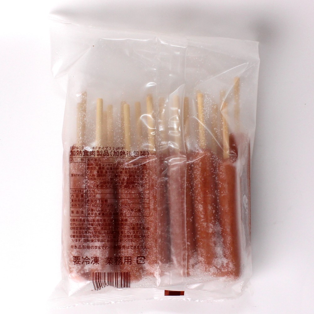 伊藤 ＦＳＰ＆Ｃ串付フランク32g　６４０g